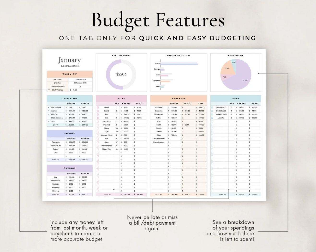 BUDGET PLANNER | PLANIFICATEUR DE BUDGET